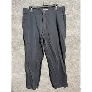 Wrangler Comfort Solutions Pants Mens 34x30 Cotton Straight Leg Mid Rise Black